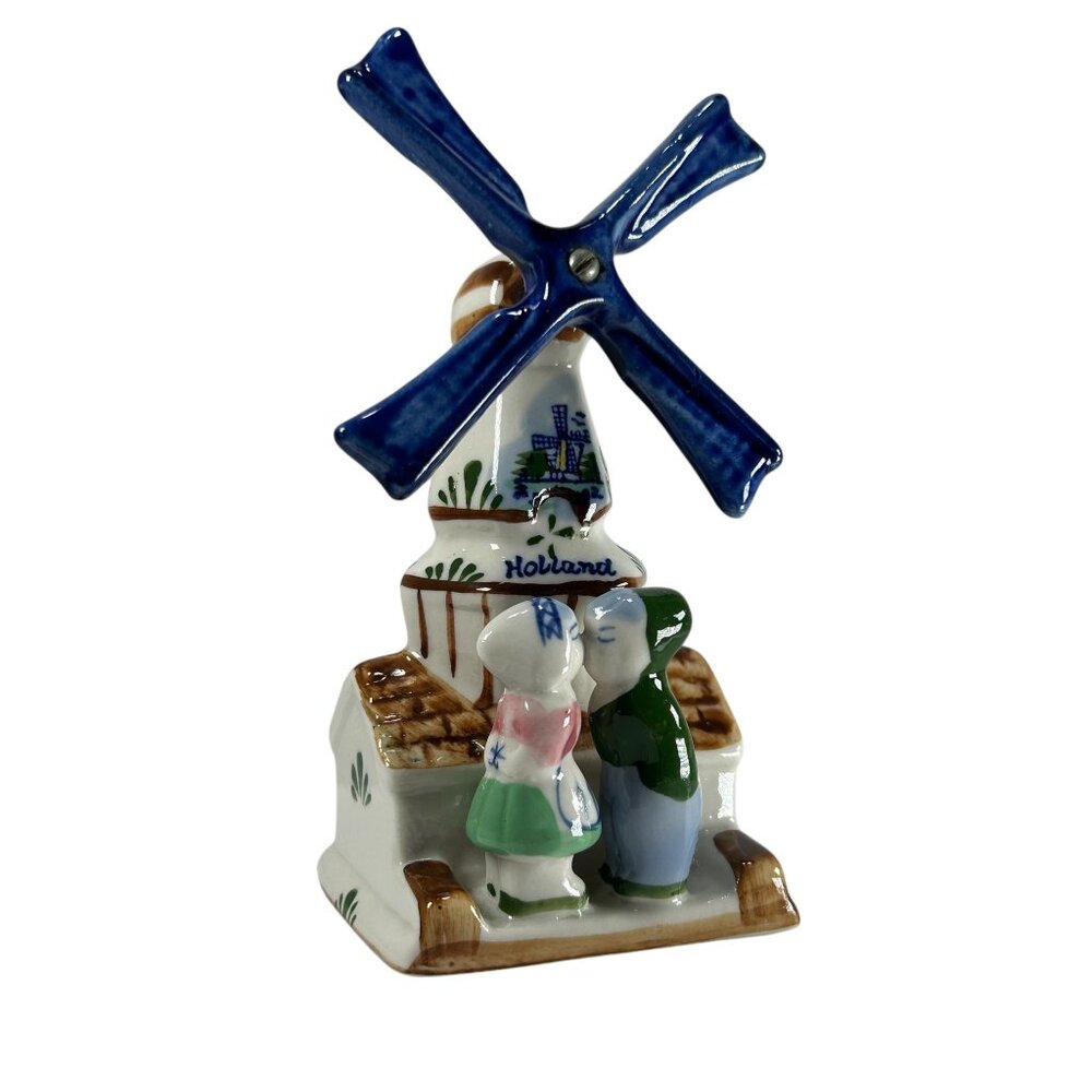 VTG Holland Ceramic Hand Painted Kissing Couple Lighthouse Handmade Figurines